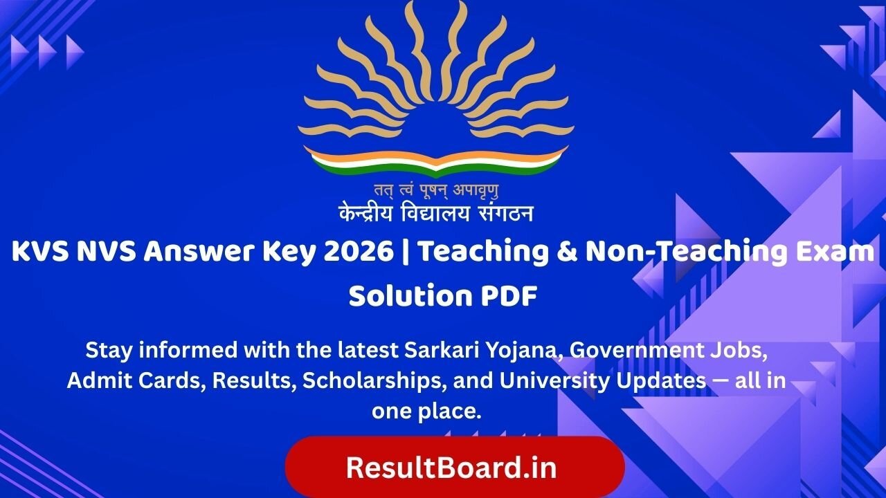 KVS NVS Teaching & Non-Teaching Answer Key 2026 Released – Check Here