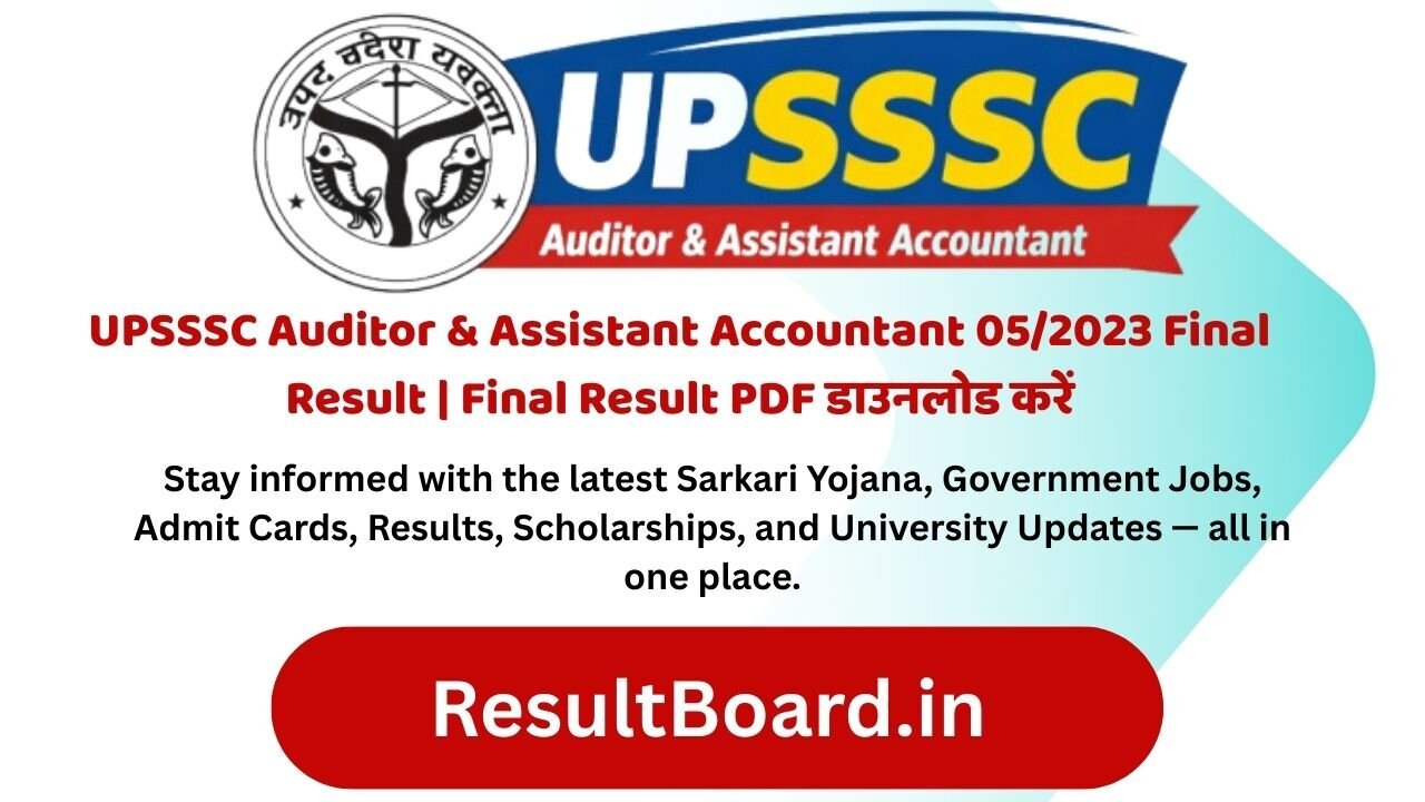 Uttar Pradesh Subordinate Service Selection Commission (UPSSSC) Auditor & Assist