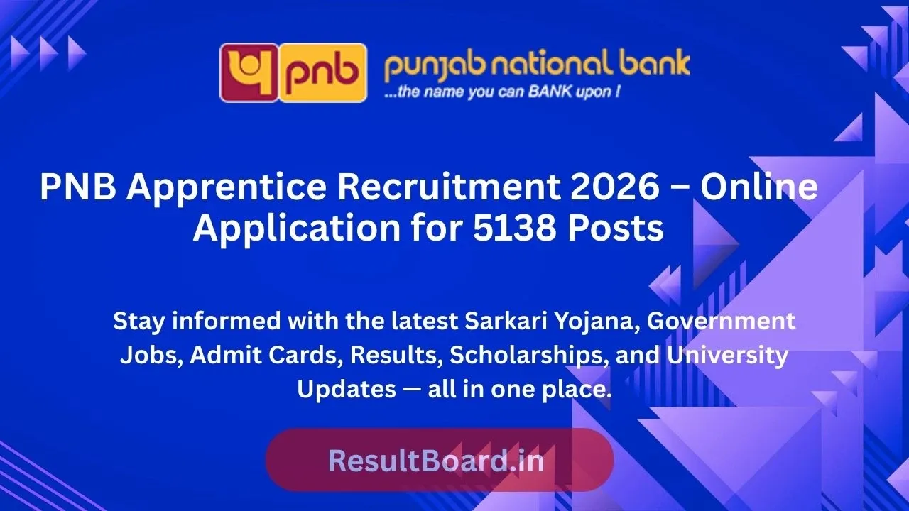 Punjab National Bank (PNB) Apprentices Recruitment 2026 – Apply Online for 5138 