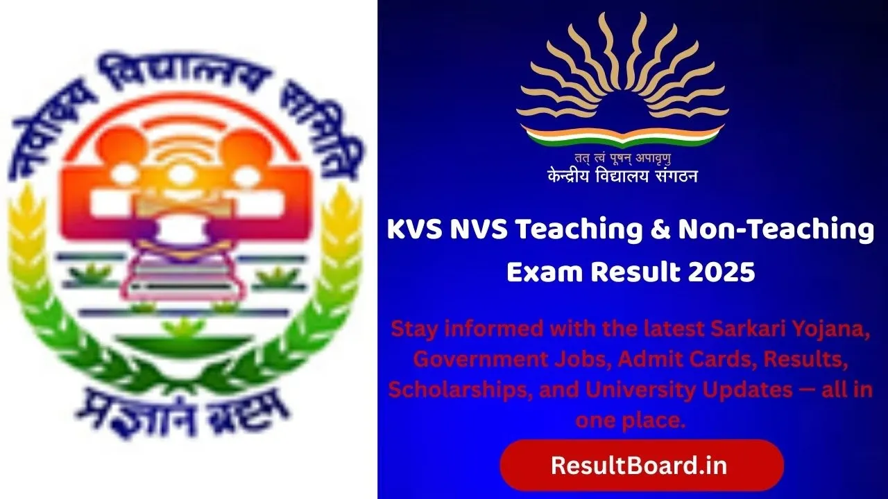 KVS & NVS Teaching and Non-Teaching Result 2025 Out