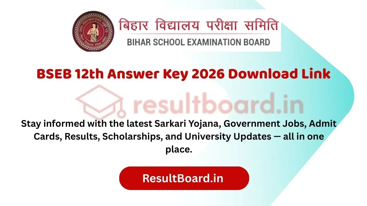 Bihar Board Class 12th Answer Key 2026 Released