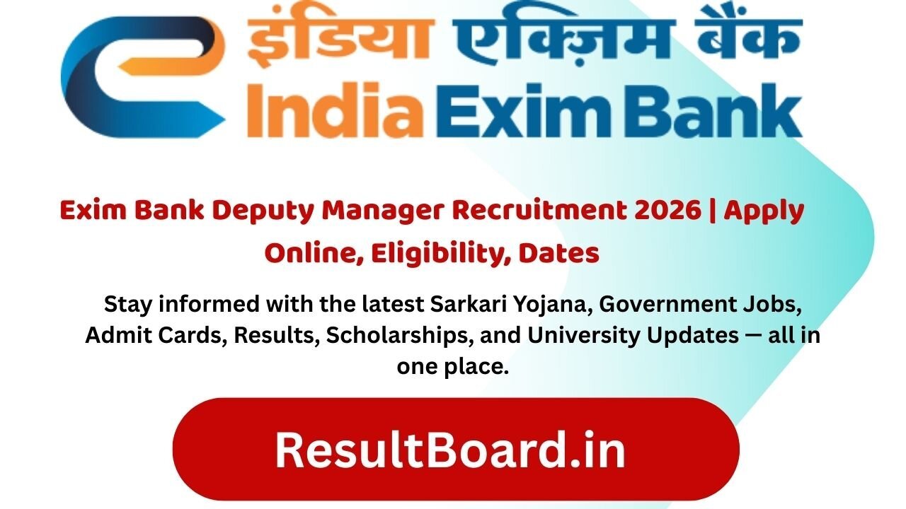 Exim Bank Deputy Manager Recruitment 2026 – Apply Online for 20 Posts