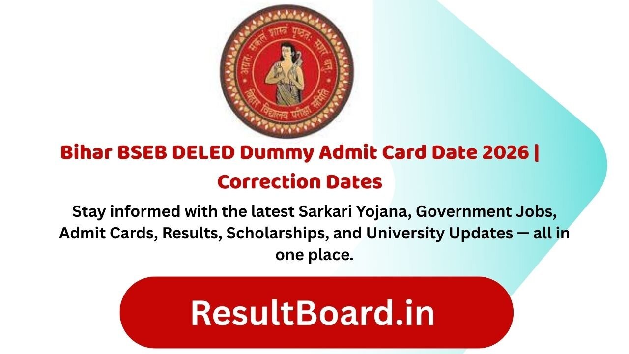 Bihar BSEB DELED Dummy Admit Card Date 2026 – Correction Schedule